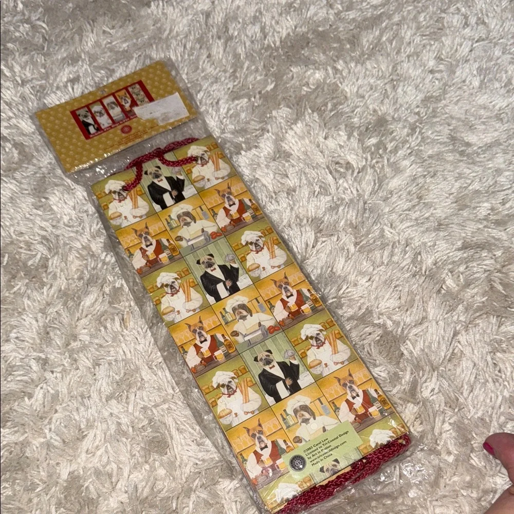 Vintage Unopened “Carol Lee” 2003 Design Dog Gift Bags Set of 5 Wine Gift Bags